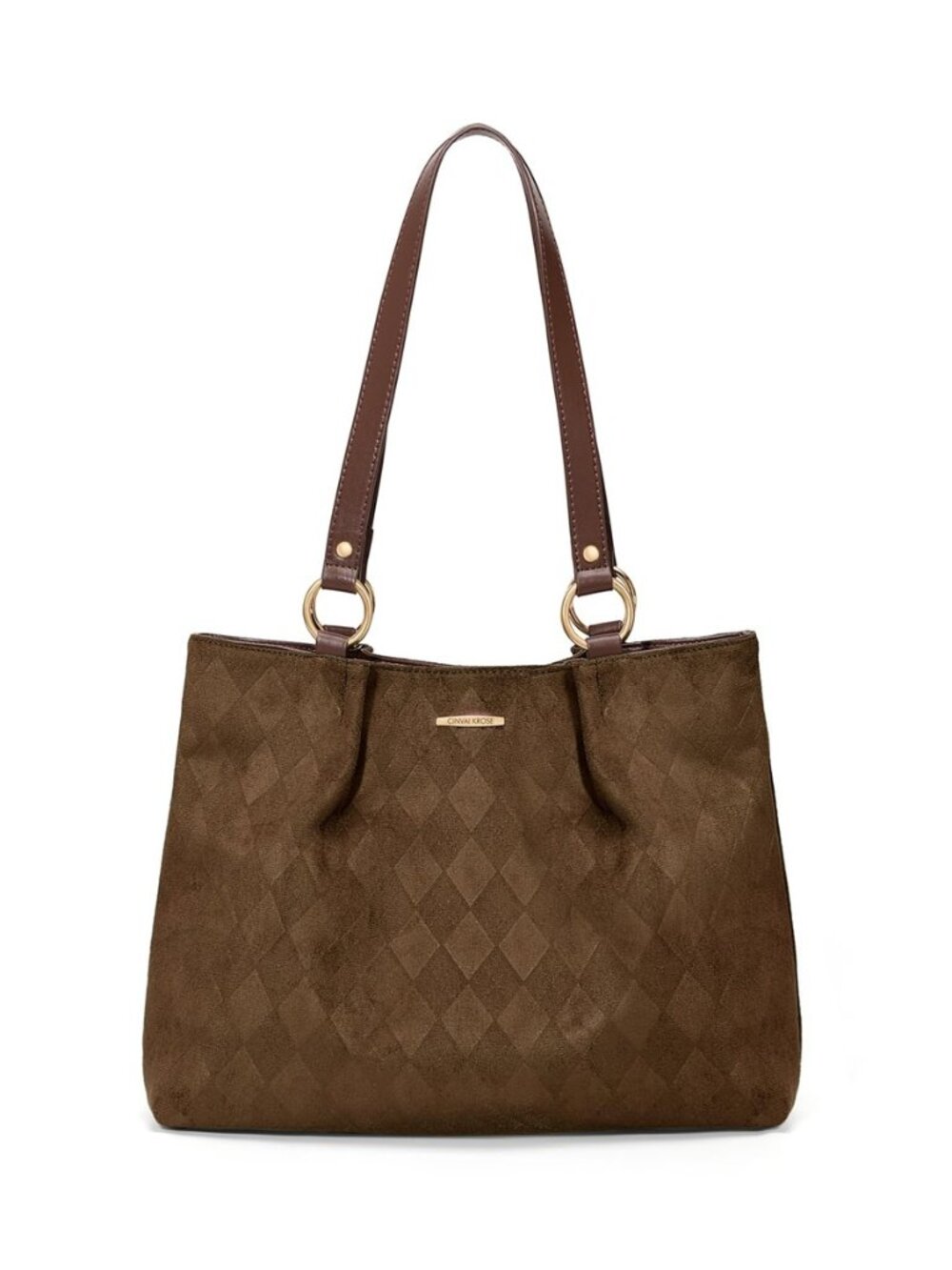 CinvaiKrose Faux Suede Tote Bag for Women, Shoulder Bag for Work Travel